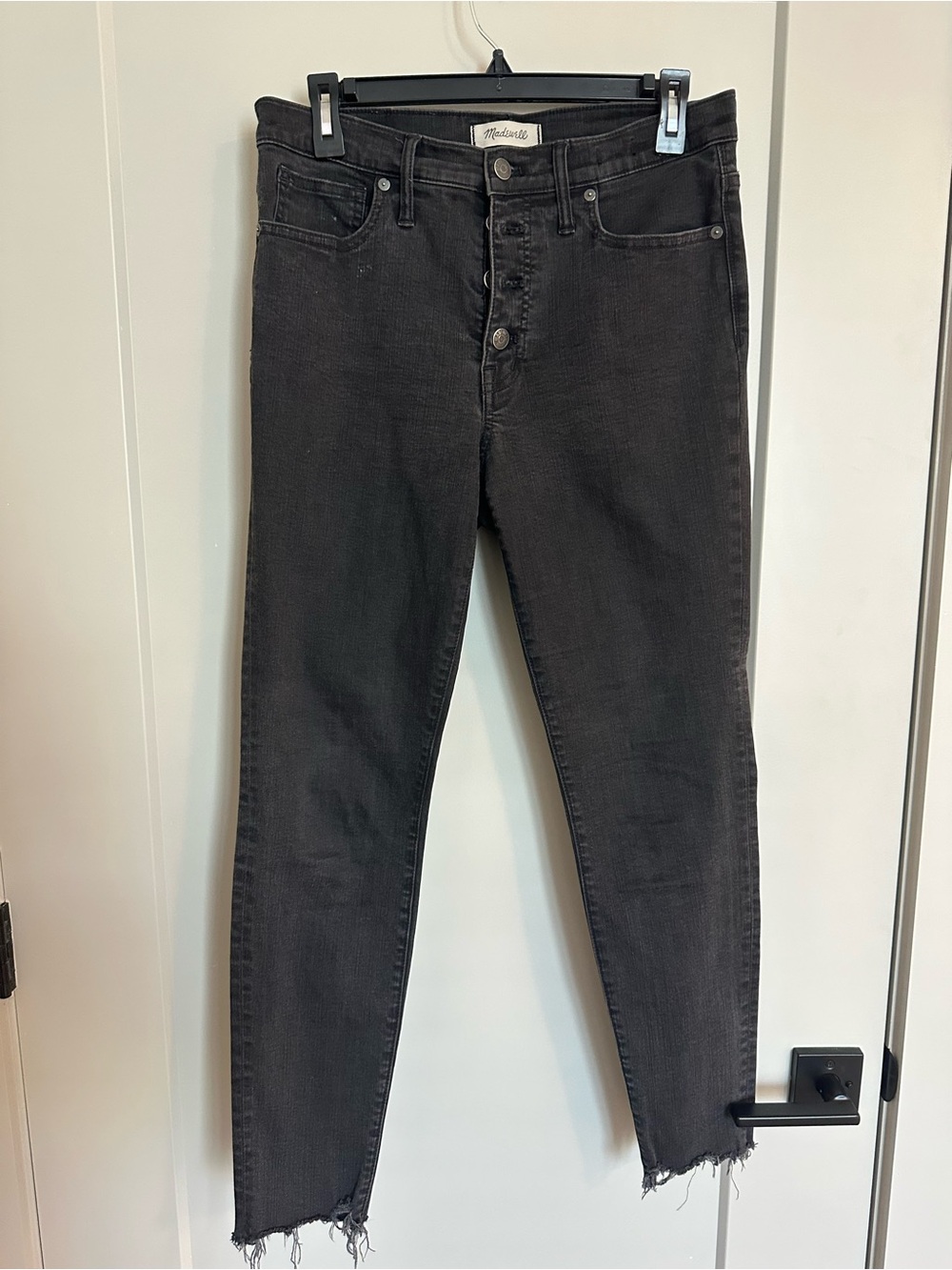 Madewell Washed Black High-Rise Skinny Jeans